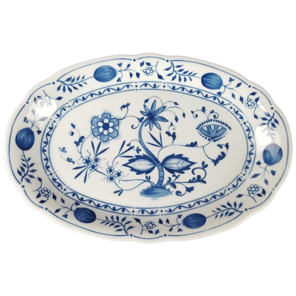 [458169219] Speiseplatte 32,5x21,5 cm Kahla Zwiebelmuster gebraucht - gut
