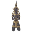 Skulptur Tempelwächter kniend Bronze