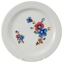 Kuchenteller Dessertteller Frühstücksteller 19,8 cm Zeh Scherzer Blumendekore Retro Bunte Blumen Perlrand gebraucht - gut