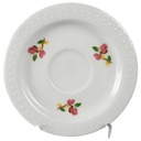 Untertasse für Tee/Kaffee 14,2 cm Zeh Scherzer Blumendekore Retro Bunte Blumen Perlrand gebraucht - gut