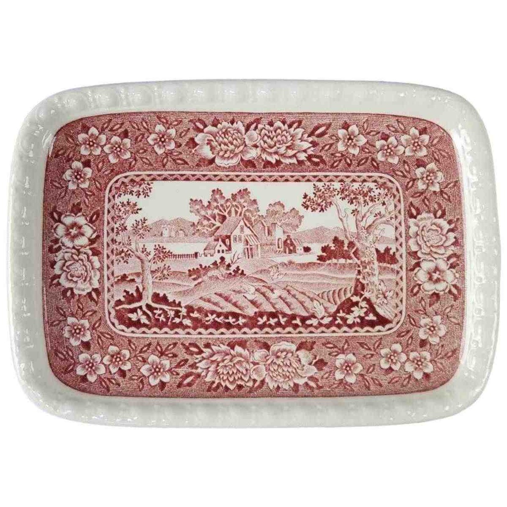 Butterplatte Villeroy & Boch Rusticana Rot gebraucht - sehr gut