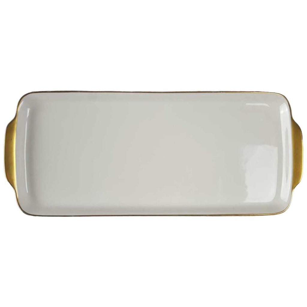 Königskuchenplatte Goldrand KPM Krister 0202 Elfenbein Beige gebraucht - sehr gut