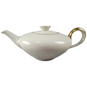 Teekanne Goldrand 1,05 L KPM Krister 0202 Elfenbein Beige gebraucht - sehr gut