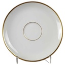 Untertasse für Tee Goldrand 15 cm KPM Krister 0201 Weiß