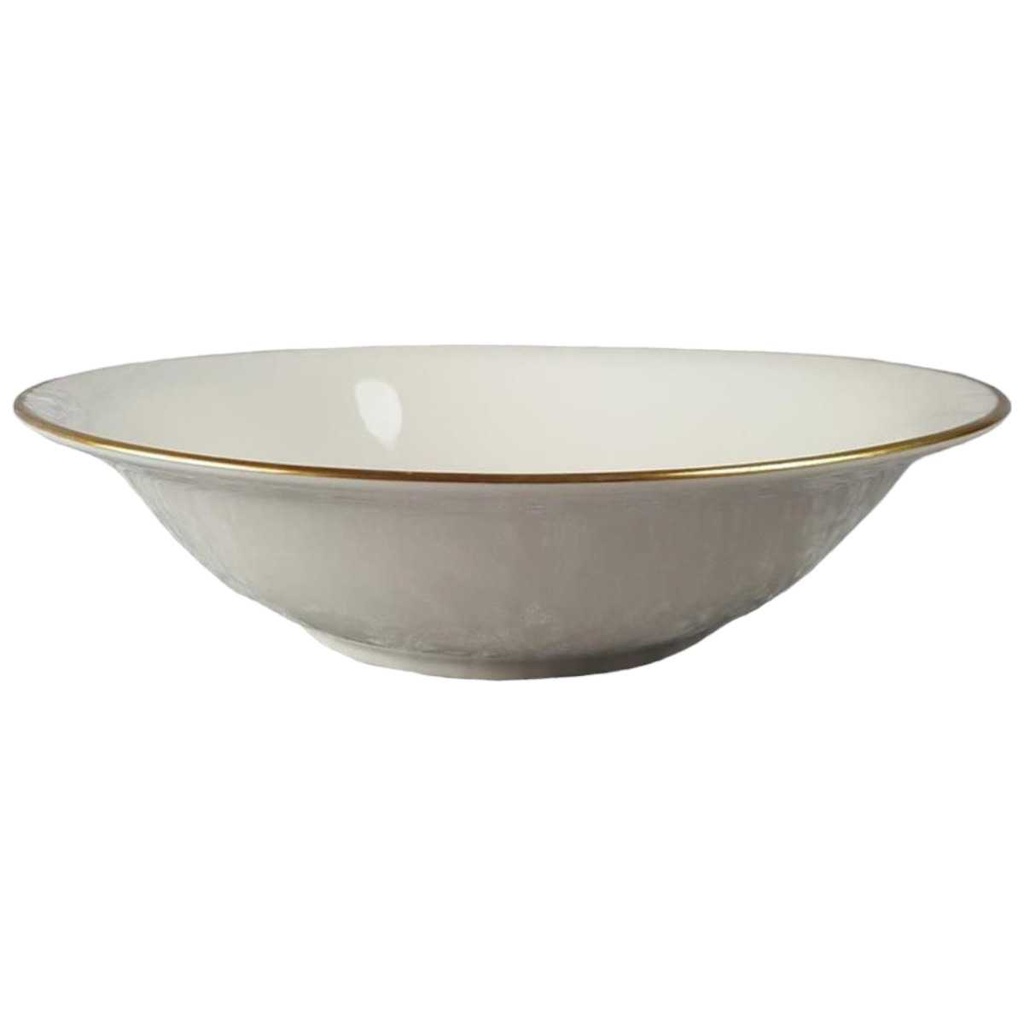 Schüssel Servierschüssel Goldrand 22,5 cm Eschenbach Elfenbein 2 mm Beige gebraucht - sehr gut