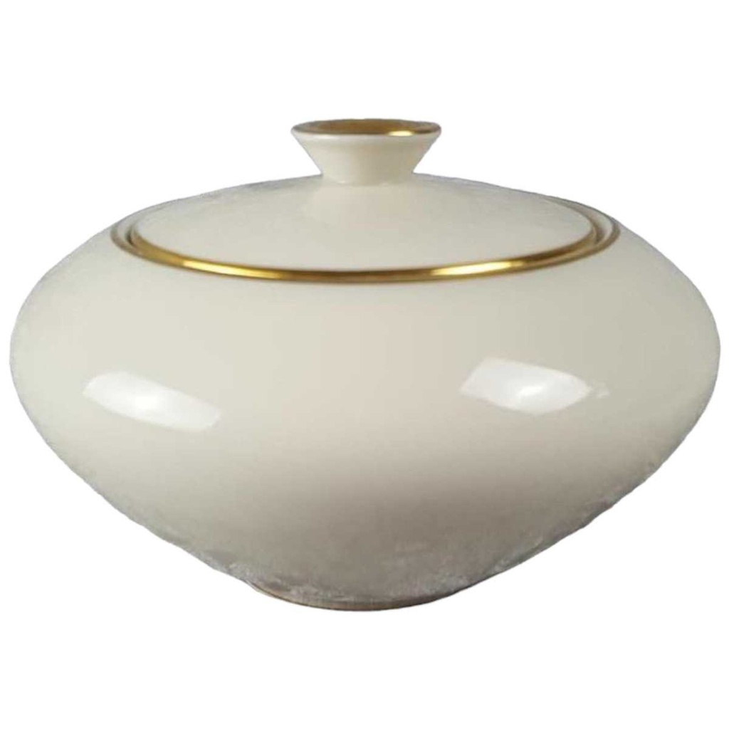 Zuckerdose Goldrand KPM Krister 0202 Elfenbein Beige gebraucht - sehr gut