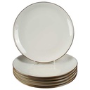Speiseteller Essteller Goldrand 24 cm Eschenbach Elfenbein 2 mm Beige gebraucht - sehr gut