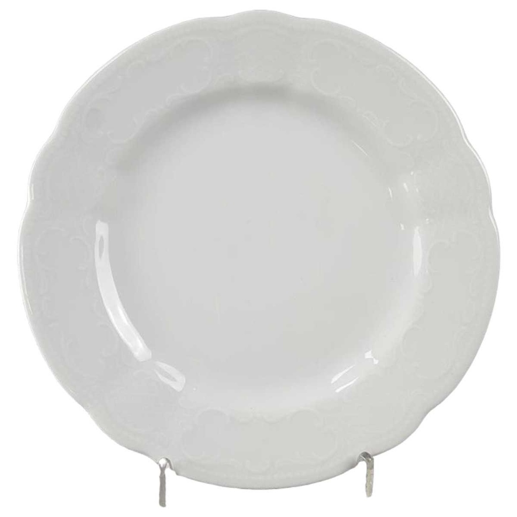 [45817042] Kuchenteller 19 cm Seltmann Weiden Reliefdekor Weiß gebraucht - sehr gut