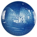 Wandteller Sammelteller Bing & Grondahl Weihnachten Blau gebraucht - sehr gut