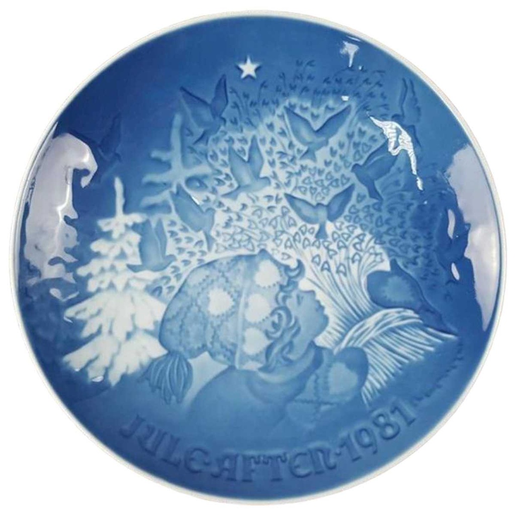 [45817050] Wandteller Sammelteller Bing & Grondahl Weihnachten Blau gebraucht - sehr gut