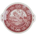 Kuchenplatte mit Henkeln Tortenplatte Villeroy & Boch Rusticana Rot gebraucht - akzeptabel