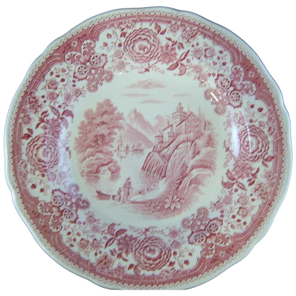 Suppenteller 23 cm Villeroy & Boch Burgenland Rot gebraucht - gut