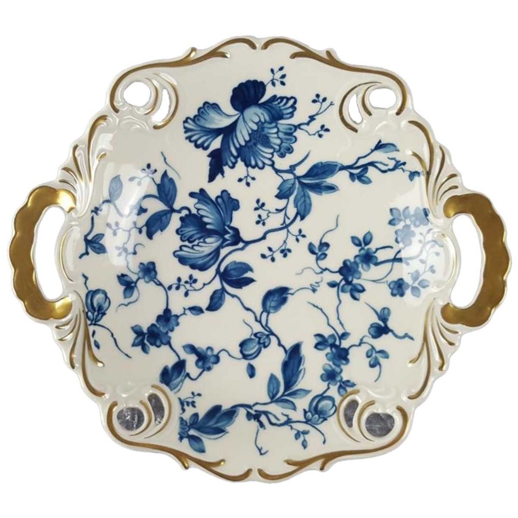 Schale Prunkschale Golddekor Kaiser Porzellan Alka Kunst Kobaltblau Blau gebraucht - sehr gut