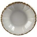 Schüssel Prunkschale Golddekor 20,3 cm Einzelteile Oscar Schlegelmilch Beige gebraucht - gut