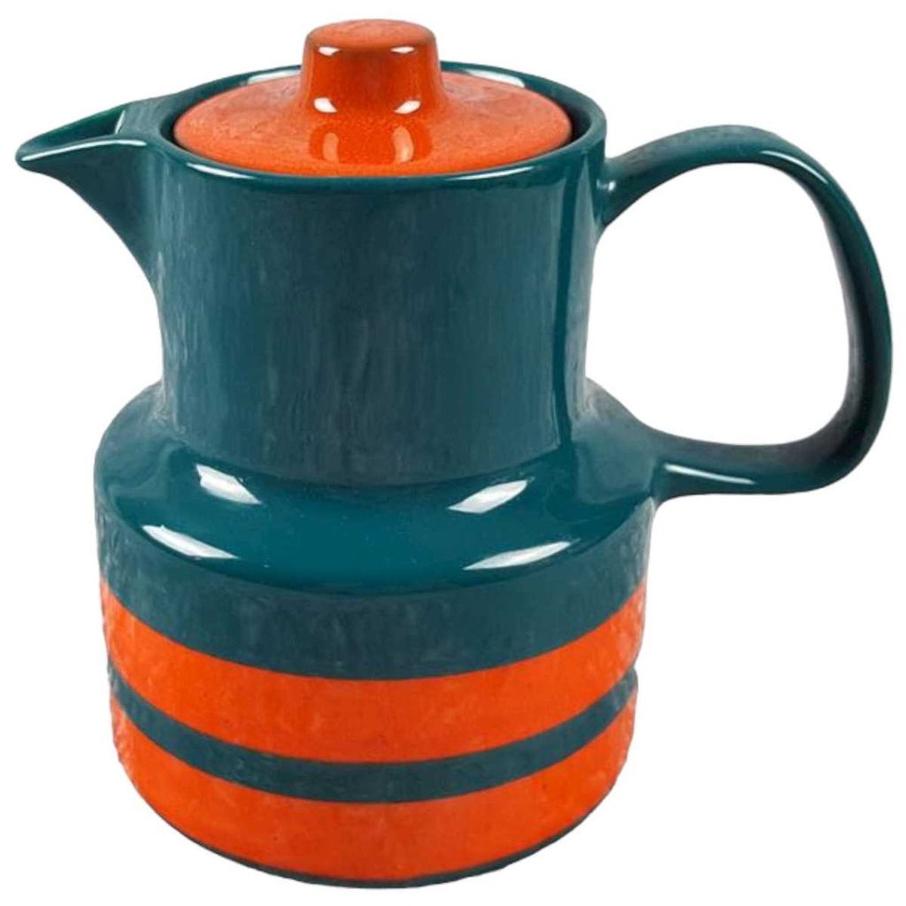 [45817116] Kaffeekanne 1,2 L Melitta Kopenhagen Dekor grün orange gebraucht - gut