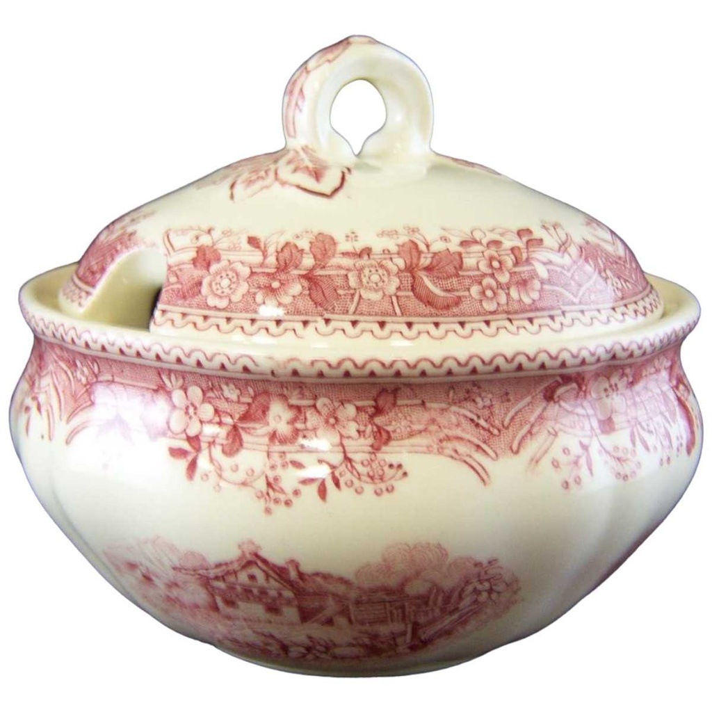 Konfitürendose Villeroy & Boch Burgenland Rot gebraucht - sehr gut