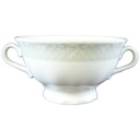 Suppentasse Eschenbach La Reine Form 800 Graues Blumendekor Blumen gebraucht - sehr gut