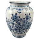 Vase mit Signatur 24 cm Delfts Blauw Blumen gebraucht - gut