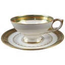 Mokkatasse Tasse Espressotasse mit Untertasse Golddekor Tirschenreuth gebraucht - akzeptabel