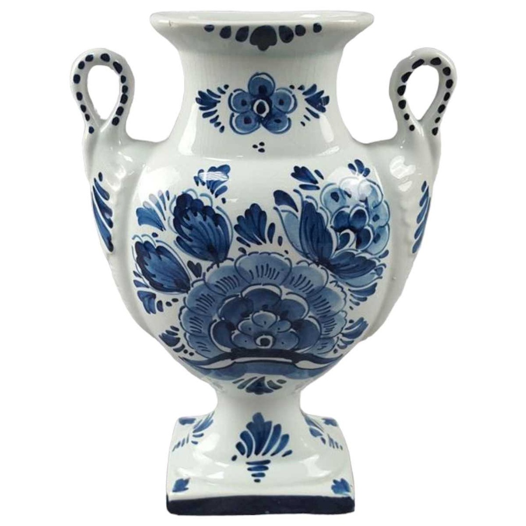 Blumenvase Henkelvase 21,9 cm Delfts Blauw Blumen Blau gebraucht - akzeptabel