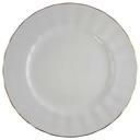 Kuchenteller Goldrand 20,5 cm Royal Knight Weiß gebraucht - sehr gut