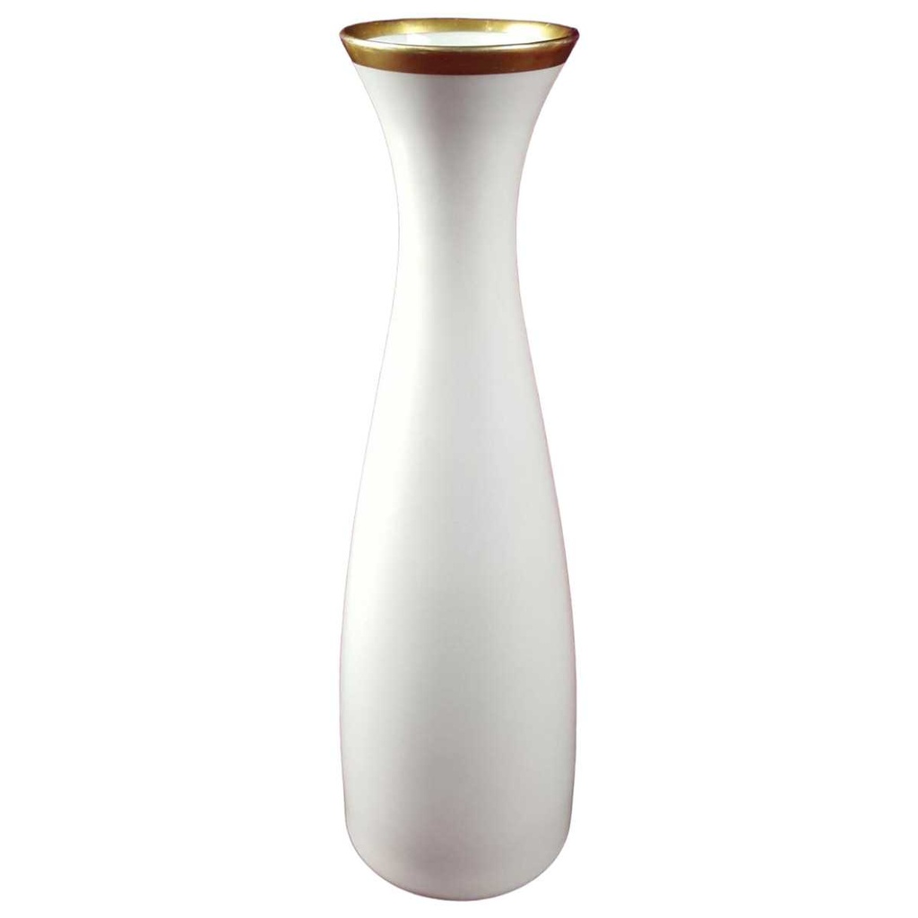 Vase Goldrand 29,4 cm Creidlitz Porzellanfabrik Elfenbein Beige Bavaria gebraucht - gut