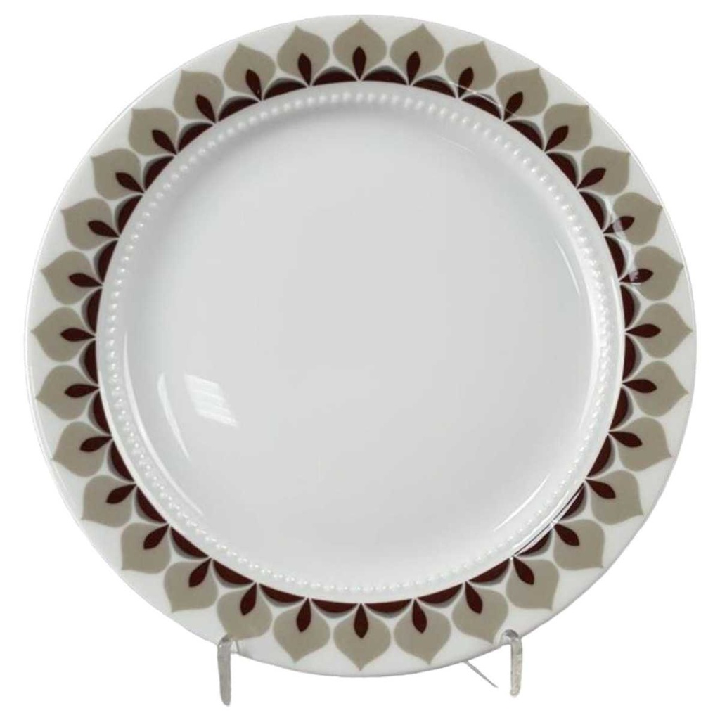 [45817256] Kuchenteller Dessertteller Frühstücksteller 19 cm Eschenbach Venedig Perlrand Braun Grau gebraucht - gut