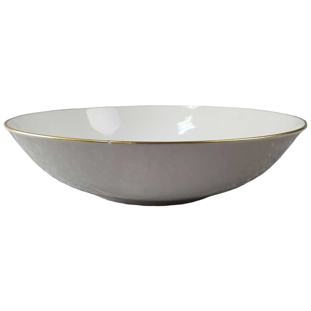 [45817300] Schüssel Goldrand 25 cm Seltmann Weiden Barbara 16594 Weiß gebraucht - akzeptabel