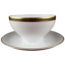 Sauciere mit Teller Golddekor 1tlg Melitta Verona gebraucht - sehr gut