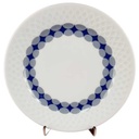 Kuchenteller Dessertteller 19,5 cm Schirnding Bavaria Dekor blau grau gebraucht - gut