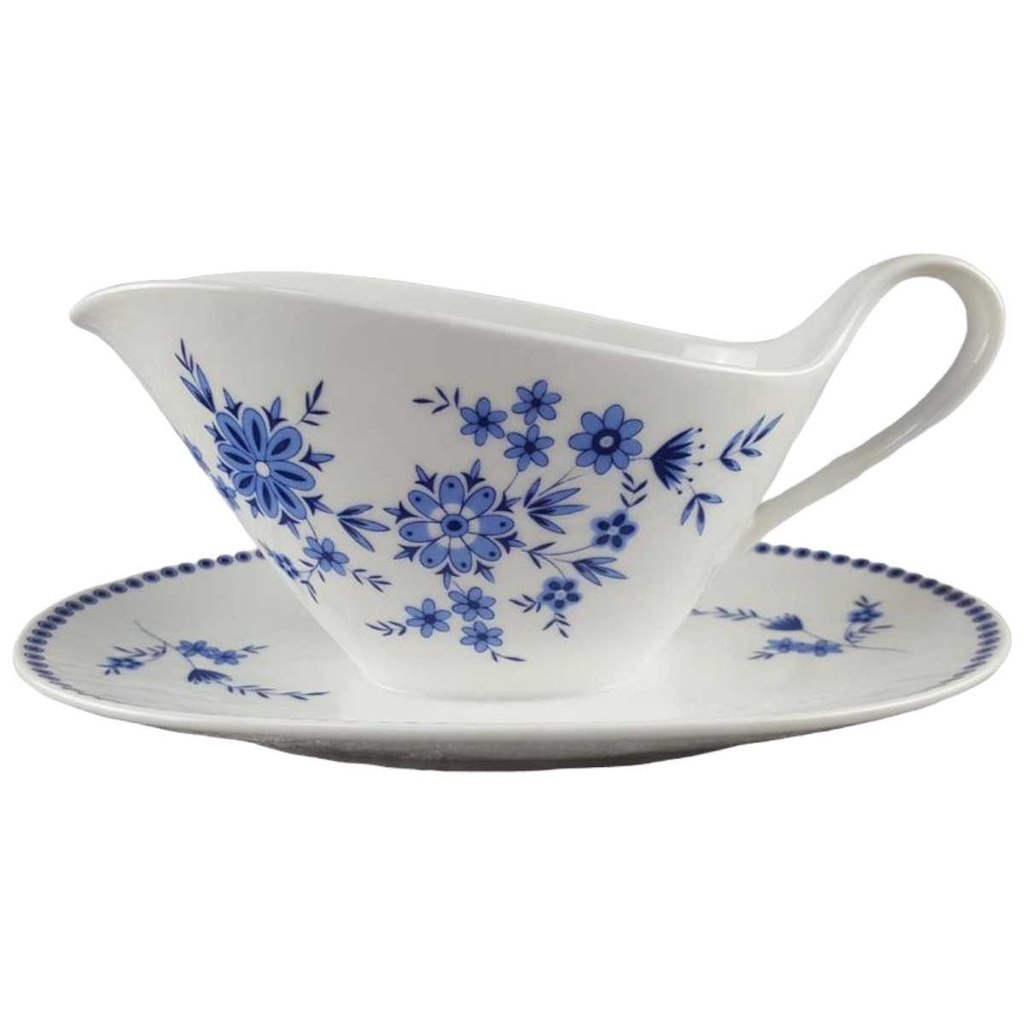 [45817432] Sauciere mit Teller 1tlg Seltmann Weiden Isolde Bayerisch Blau gebraucht - sehr gut