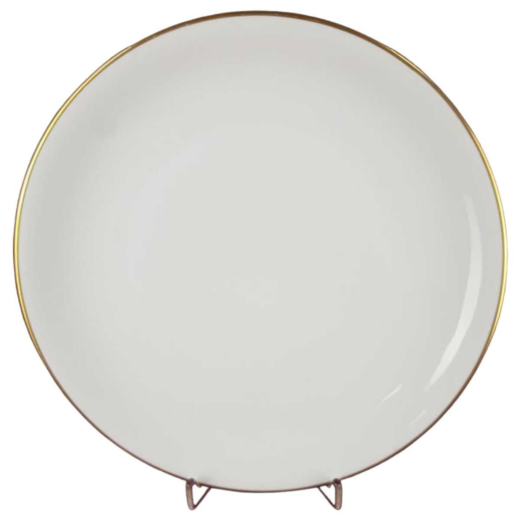 [45817435] Speiseteller Essteller Goldrand 24,3 cm KPM Krister 0201 Weiß gebraucht - gut