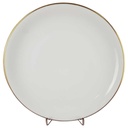 Speiseteller Essteller Goldrand 24,3 cm KPM Krister 0201 Weiß gebraucht - gut
