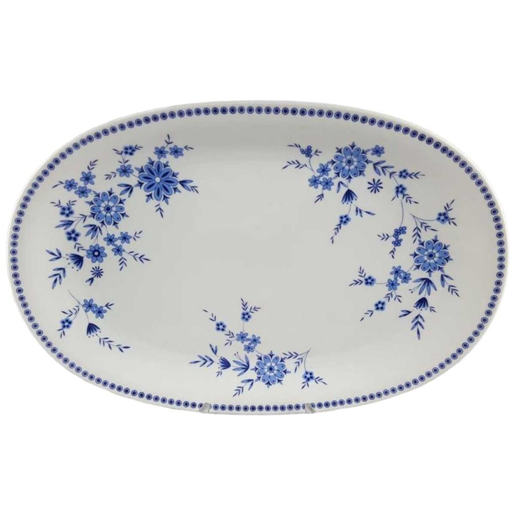 [45817436] Fleischplatte Steakplatte 31,2x20,4 cm Seltmann Weiden Isolde Bayerisch Blau gebraucht - gut