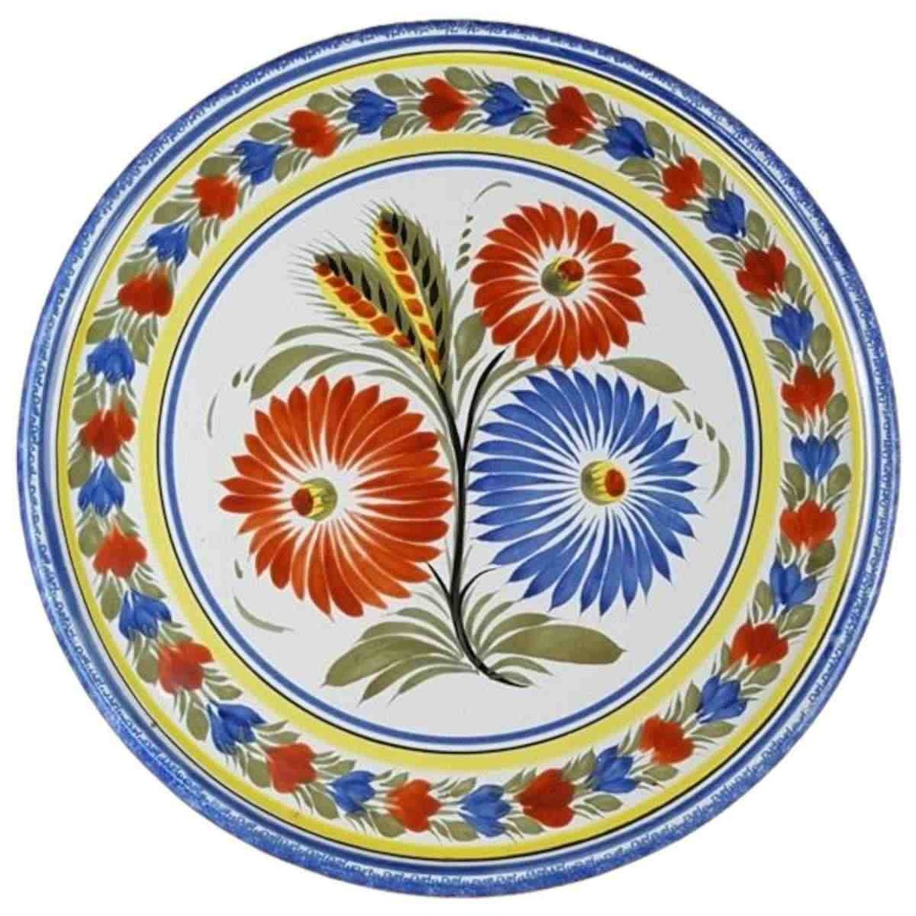 [45817468] Servierplatte Tortenplatte Tortenständer Einzelteile Henriot Quimper Blumen gebraucht - sehr gut