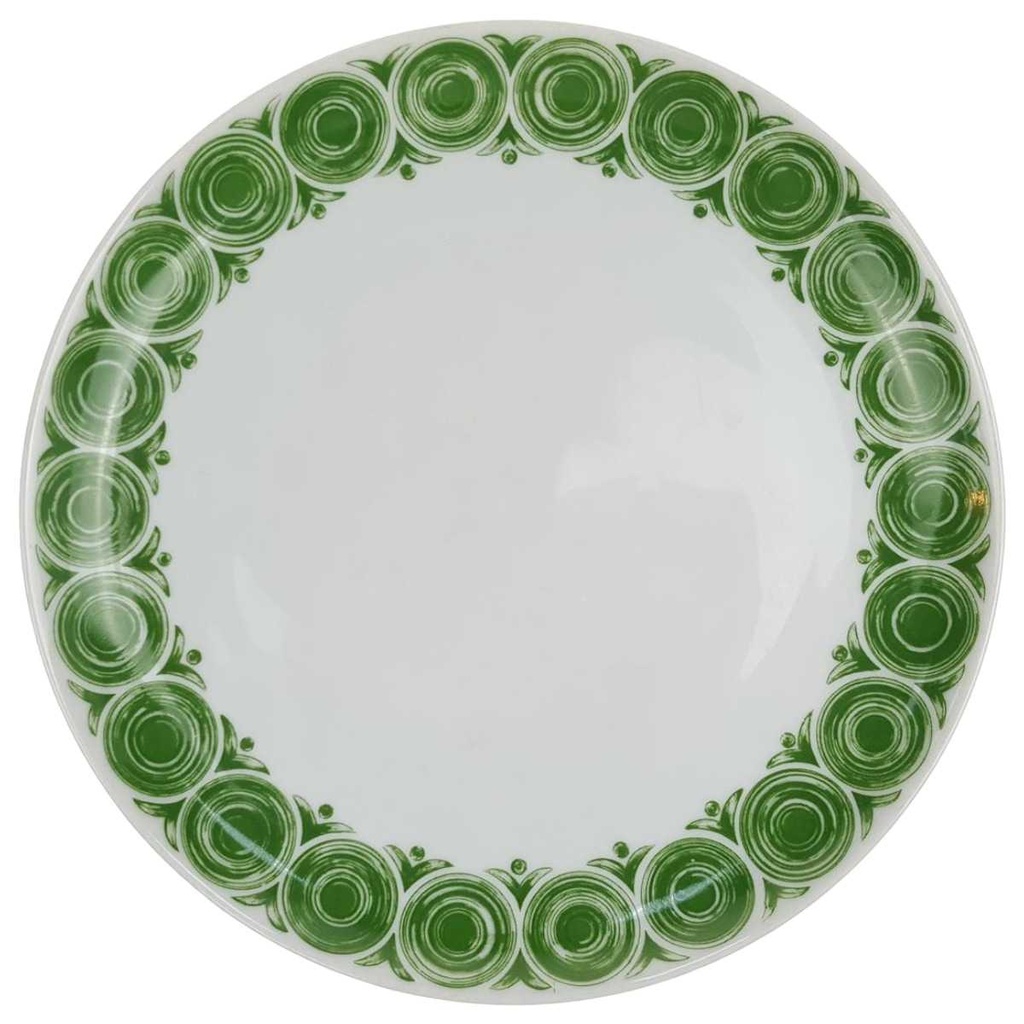 [45817490] Kuchenteller Dessertteller 19,3 cm Arzberg Donau Dekor grüne Kreise Grün gebraucht - gut