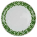 Kuchenteller Dessertteller 19,3 cm Arzberg Donau Dekor grüne Kreise Grün gebraucht - gut