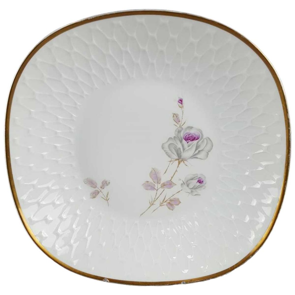 [45817511] Schale Servierschale Goldrand 27 cm Jaeger & Co PMR Weiß gebraucht - gut