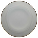 Kuchenteller Dessertteller Goldrand 19,7 cm Zeh Scherzer Rillenrelief 1750 gebraucht - gut