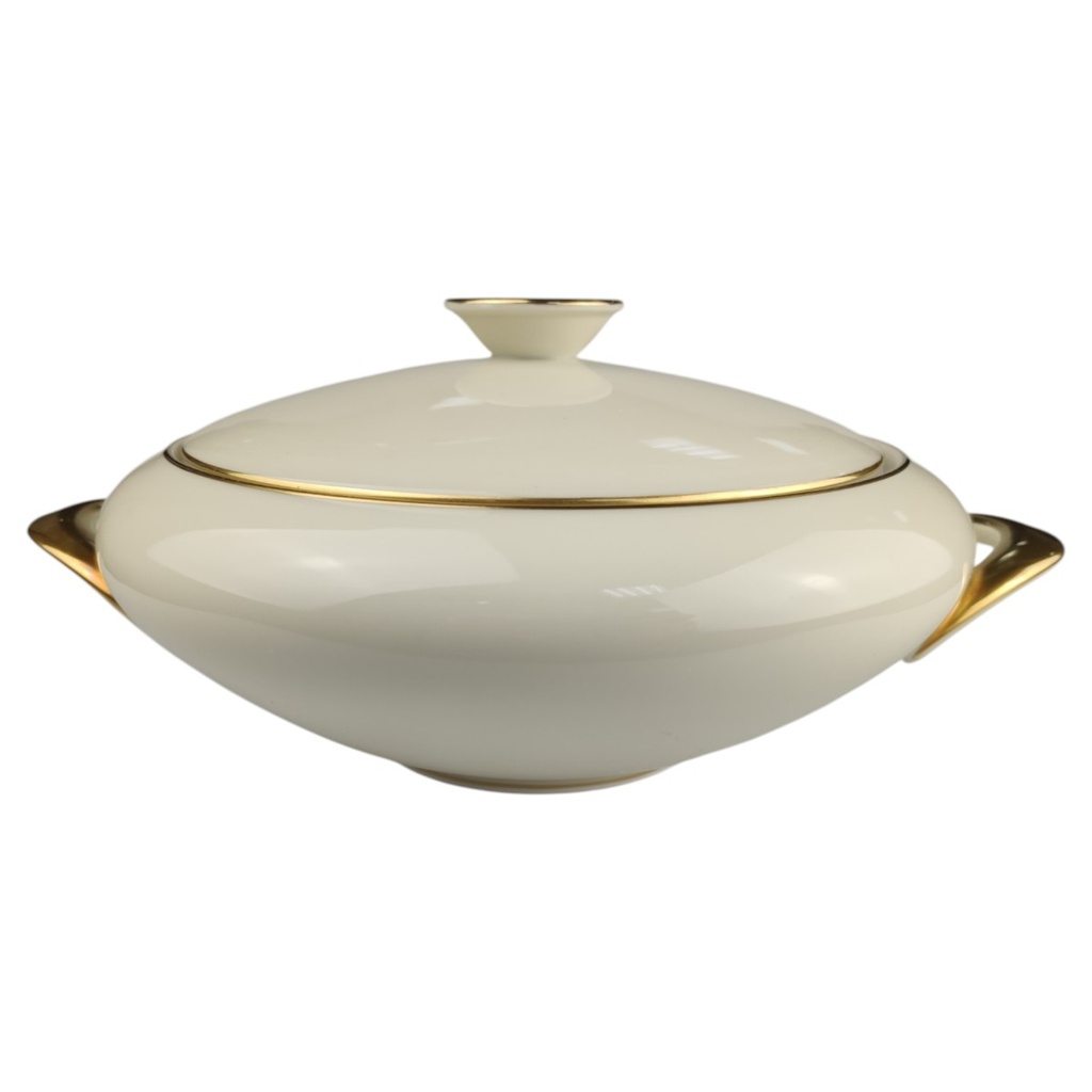 [45817559] Ragoutterrine Goldrand 1,6 L KPM Krister 0202 Elfenbein gebraucht - sehr gut