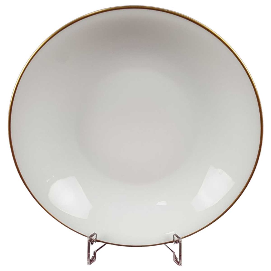 [45817562] Suppenteller Goldrand 23,4 cm Heinrich Anmut weiß 14092 gebraucht - sehr gut