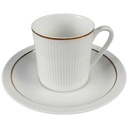 Kaffeetasse mit Untertasse Tasse Goldrand Arzberg Form 2075 Secunda