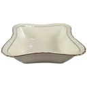 Schüssel Goldrand Winterling elfenbein Blumenrelief mit Beige gebraucht - gut