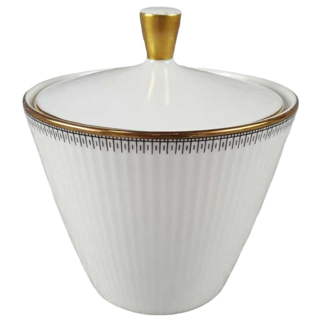 [45817583] Zuckerdose Seltmann Weiden Monika Schwarz Gold 31646 gebraucht - gut