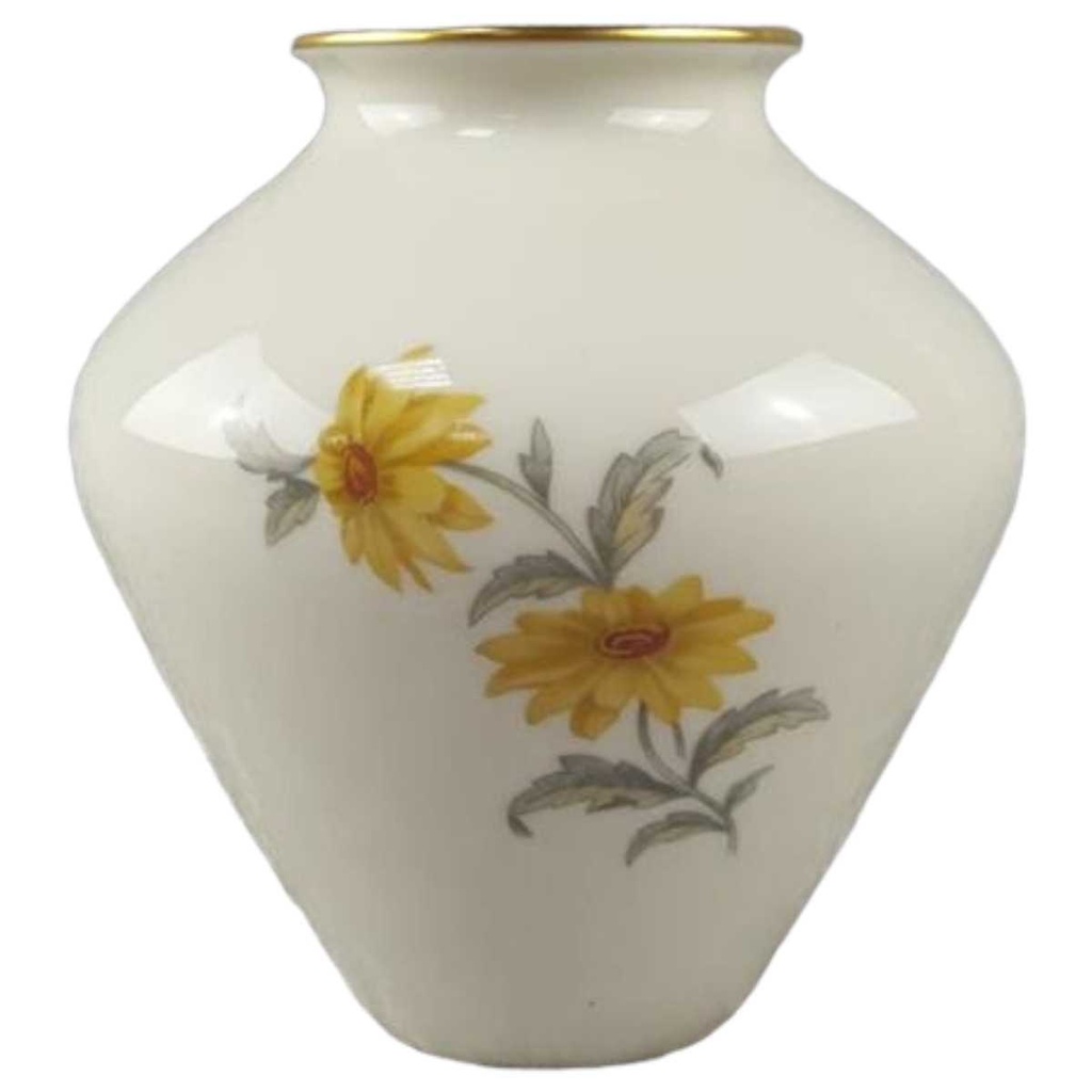 [45817592] Vase Blumenvase Goldrand 13,2 cm Fürstenberg Dekor 02065 gebraucht - gut