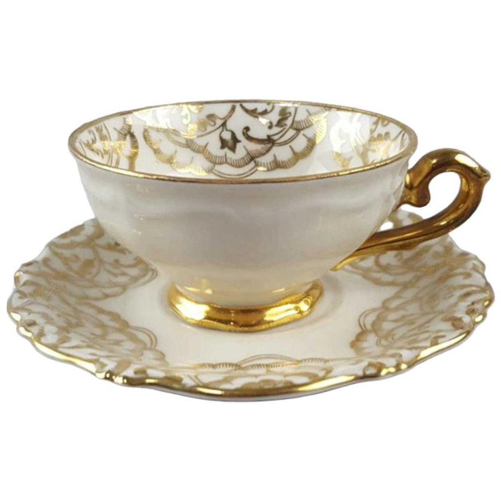 [45817597] Mokkatasse Tasse Espressotasse Golddekor Schaller gebraucht - gut