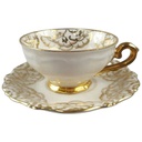 Mokkatasse Tasse Espressotasse Golddekor Schaller gebraucht - gut