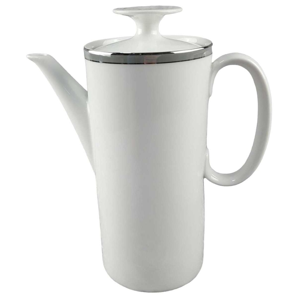 Kaffeekanne Kanne 1,25 L Thomas Porzellan Medaillon Grau Platinrand gebraucht - gut