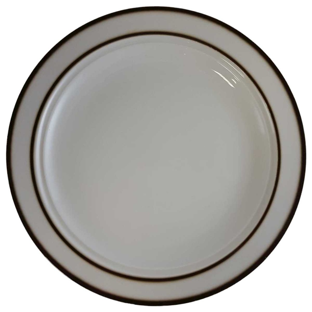 [4581761] Speiseteller Essteller 24,2 cm Winterling Kirchenlamitz Rillenrelief Braun gebraucht - gut