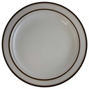 Speiseteller Essteller 24,2 cm Winterling Kirchenlamitz Rillenrelief Braun gebraucht - gut